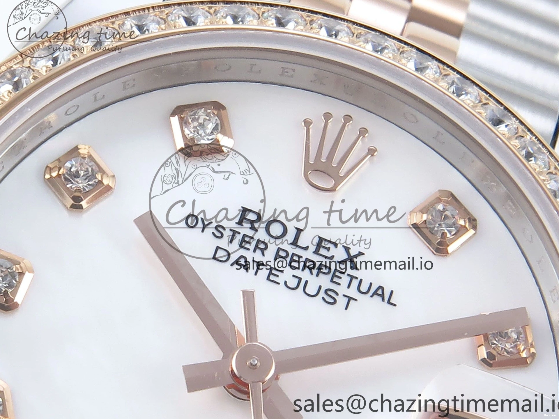 MiroTime 0324 DateJust 31 278381RBR ARF 1:1 Best Edition 904L Steel White Diamonds Dial Diamonds Bezel on SS RG Jubilee Bracelet ETA Versatile 392